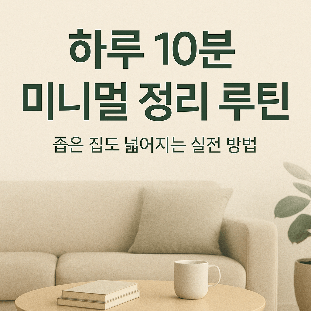 하루 10분 미니멀 정리 루틴