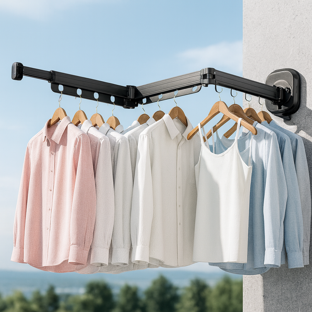 공간활용 무타공 빨래 건조대