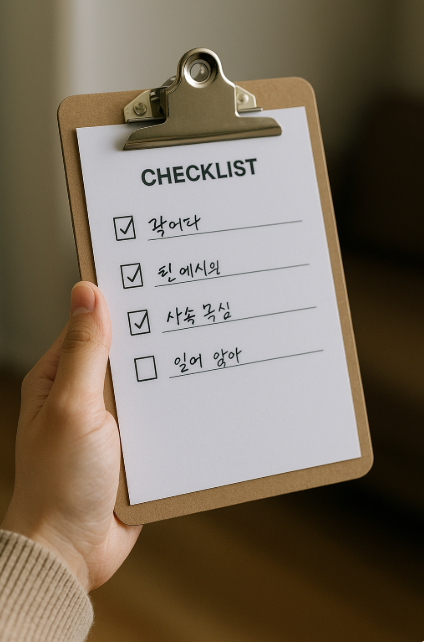 미니멀라이프 물건 버리기 체크리스트