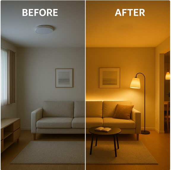 조명의 레이어링 효과